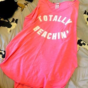 Vs pink swim coverup tank large